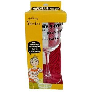 Hallmark Shoebox Motherhood Pick Me Up Plastic Wine Glass New